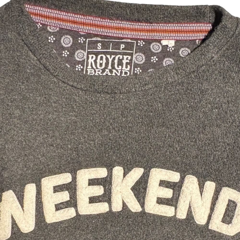 Women's S Dark Gray Fleece Long Sleeve Sweatshirt Weekend Casual Relax Lounge - Picture 5 of 6